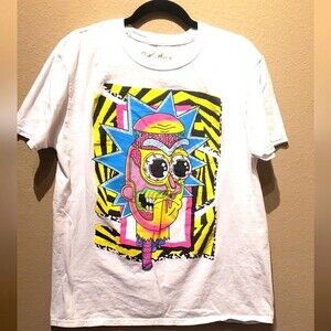 Adult Swim Rick and Morty Neon Tshirt Size Large